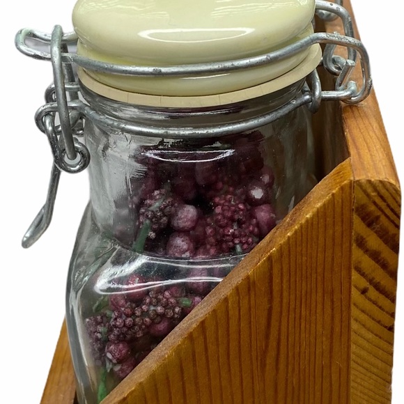 Napa Creations Wooden Faux Flowers Jars Holder - Picture 6 of 10